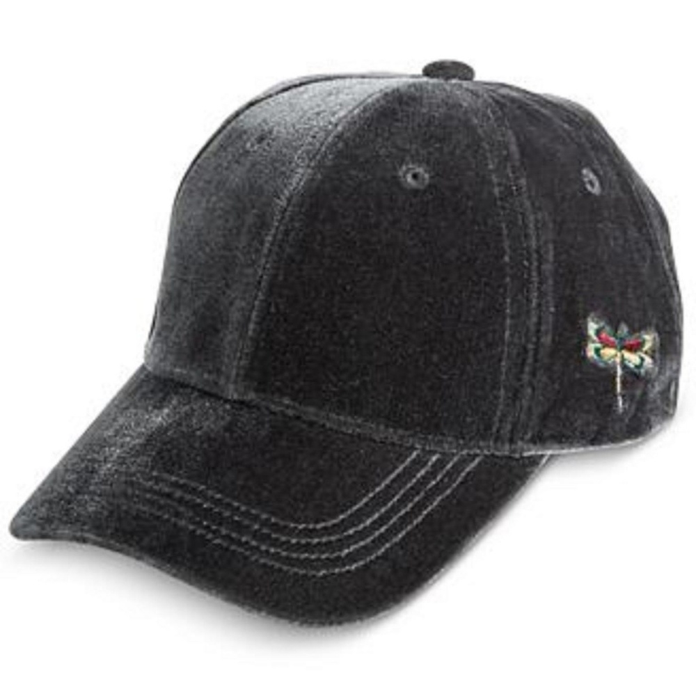 Celebrate Shop Velvet Baseball Cap, Slate